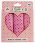 The Vintage Cosmetic Company - Heart Print Reusable Make-up Removing Cloths (3 Pack)