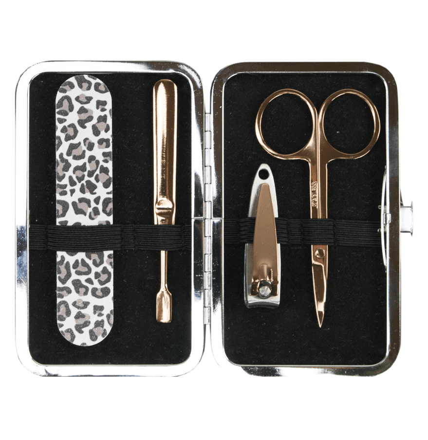 The Vintage Cosmetic Company Leopard Print Manicure Purse