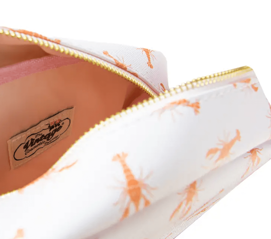 The Vintage Cosmetic Company Lobster Print Make-Up Bag