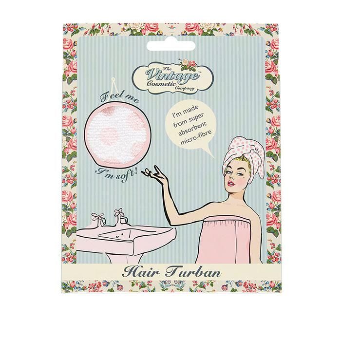  The Vintage Cosmetic Company Pink Polka Dot Hair Turban