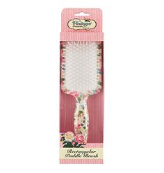The Vintage Cosmetic Company Rectangular Paddle Hair Brush Floral