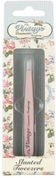 The Vintage Cosmetic Company Slanted Tweezers Soft Touch - Pink
