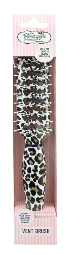 The Vintage Cosmetic Company Vent Hair Brush - Leopard Print 