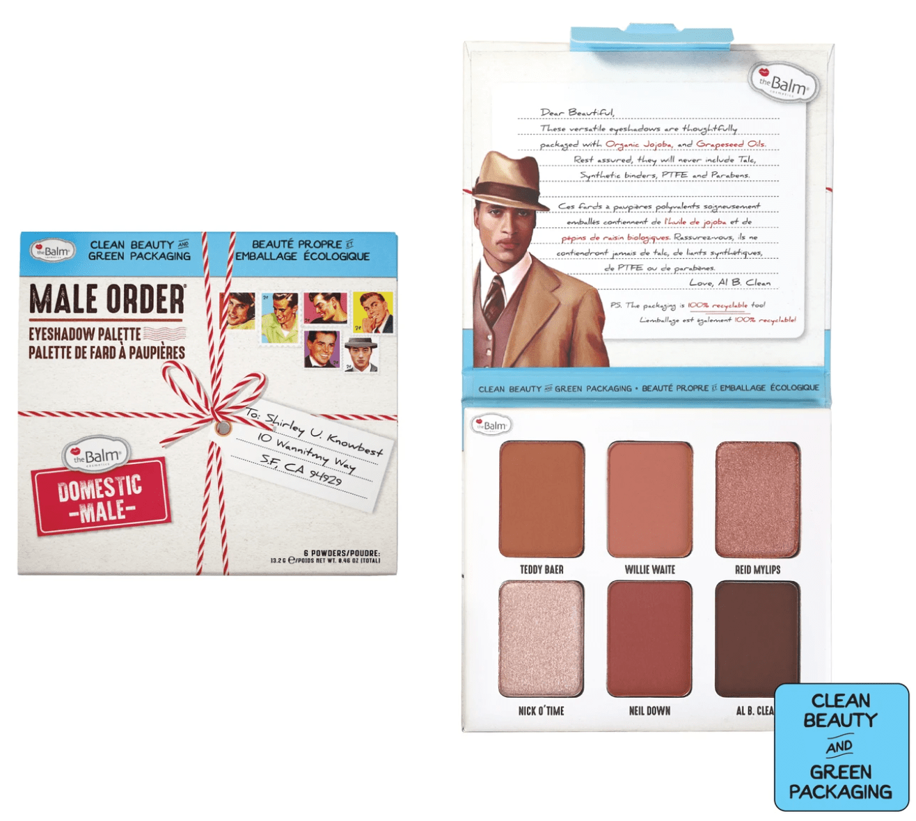 Thebalm Male Order Eyeshadow Palette - Domestic Male