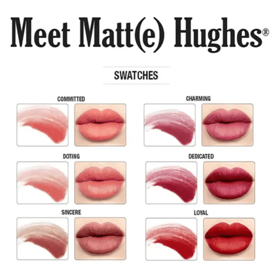 theBalm Meet Matte Hughes Set of 6 Mini Long-Lasting Liquid Lipsticks Volume 1