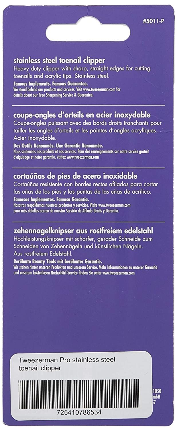 Tweezerman Professional Stainless Steel Toenail Clipper (5011-P)