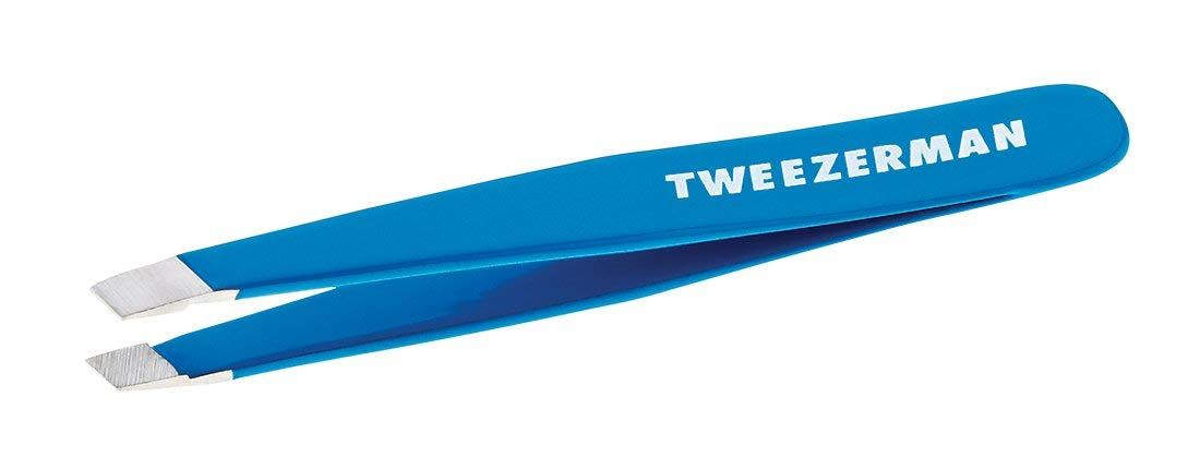 Tweezerman Stainless Steel Slant Tweezer (Bahama Blue)