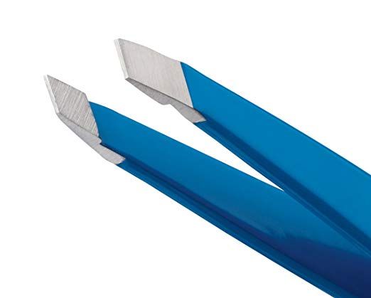 Tweezerman Stainless Steel Slant Tweezer (Bahama Blue)