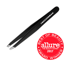 Tweezerman Stainless Steel Slant Tweezer (Black)