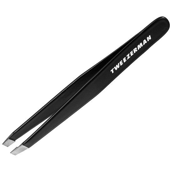 Tweezerman Stainless Steel Slant Tweezer (Black)