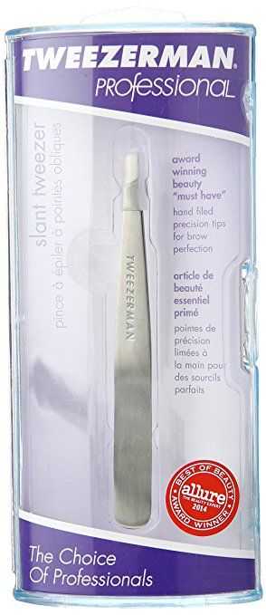 Tweezerman Stainless Steel Slant Tweezer Classic (Silver)