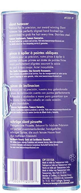 Tweezerman Stainless Steel Slant Tweezer Classic (Silver)