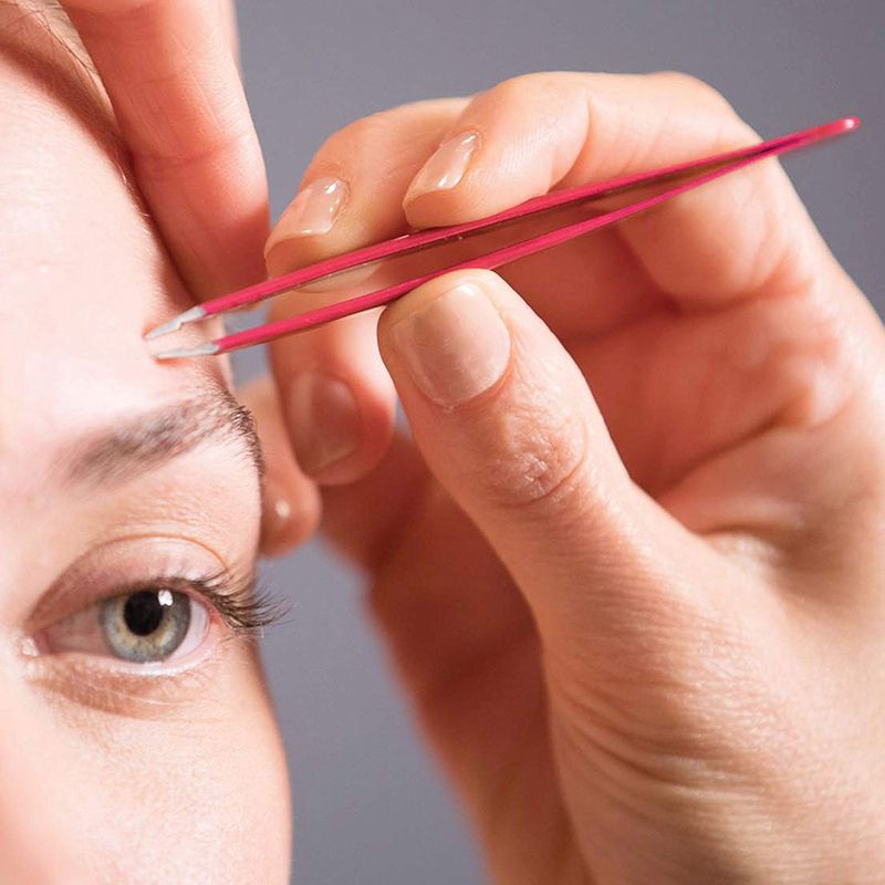 Tweezerman Stainless Steel Slant Tweezer (Pink)