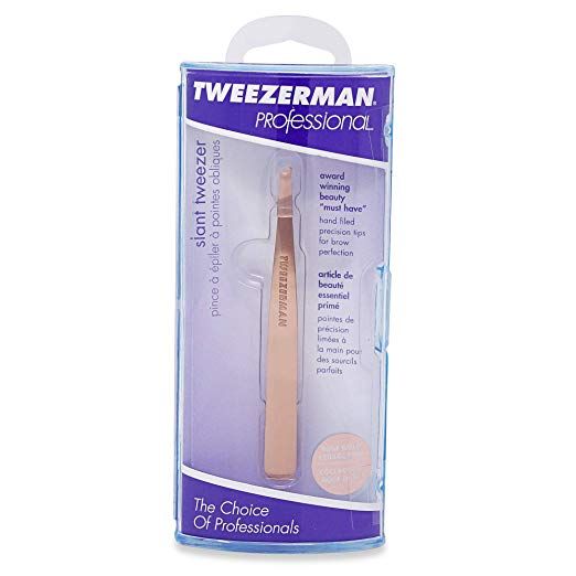 Tweezerman Stainless Steel Slant Tweezer  (Rose Gold) 