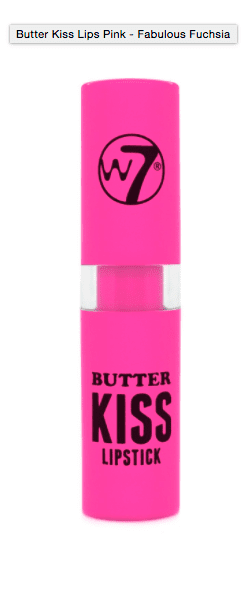 W7 COSMETICS Butter Kiss Lipstick, Lips Pink - Fabulous Fuchsia