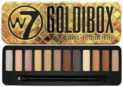 W7 COSMETICS Goldibox and the 12 Shades Eye Colour Palette Tin, 12 Eye Shadows