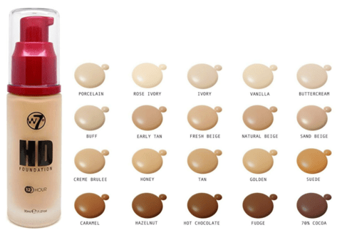 W7 COSMETICS High Definition 12 Hour Foundation - Hazelnut