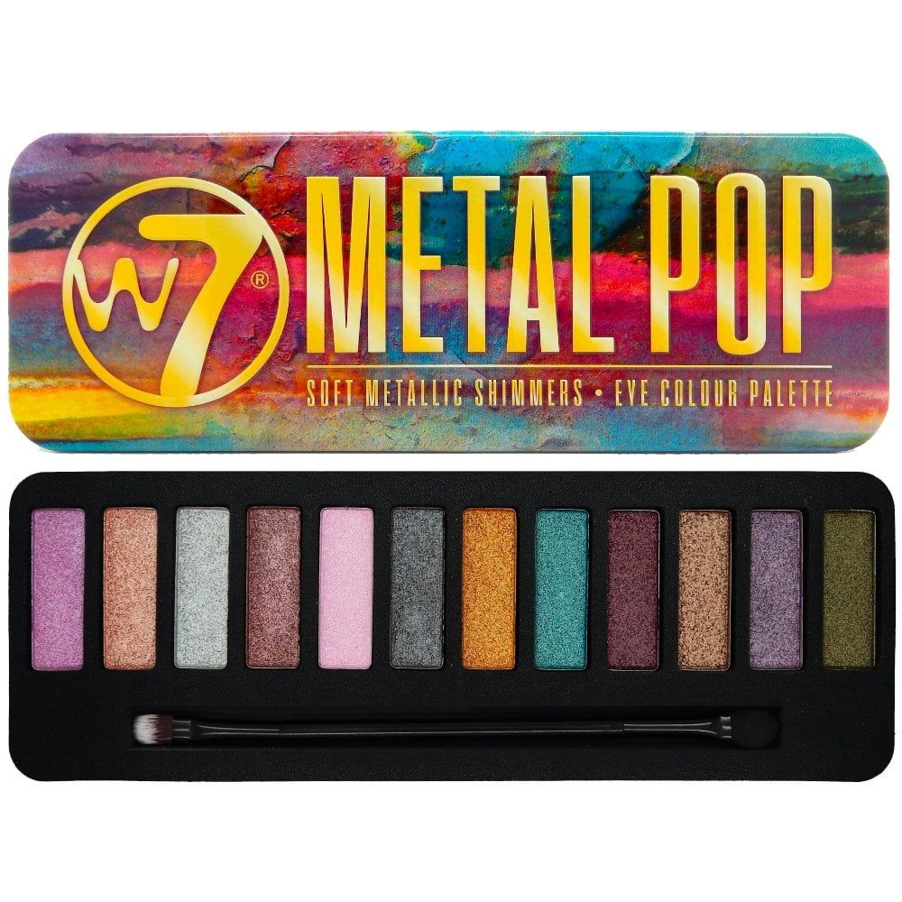  W7 COSMETICS Metal Pop - Metallic Shimmers Eyeshadow Palette