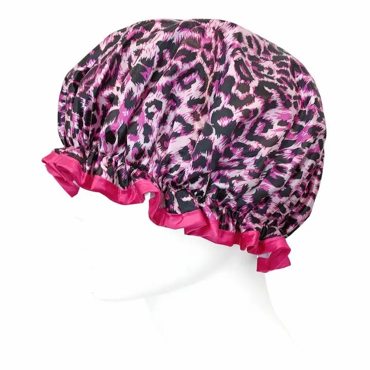 Wrapables Stylish Double Layer Waterproof Shower Caps (Set of 4) Animal Print & Dots Wrapables Stylish Double Layer Waterproof Shower Caps (Set of 4) Animal Print & Dots