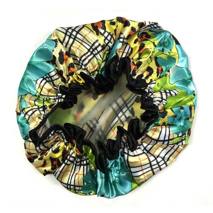Wrapables Trendy Satin Shower Cap, Diva Prints