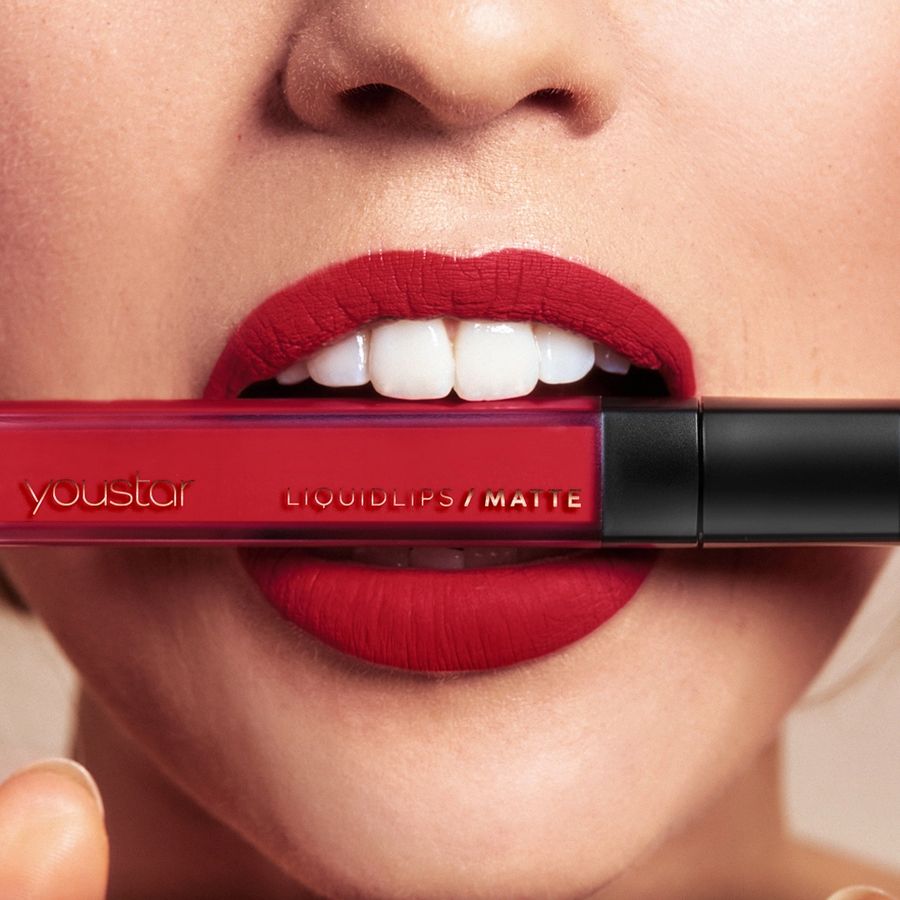 youstar Cosmetics Liquidlips/Matte Fluid Lipstick, Spicy Red - 02