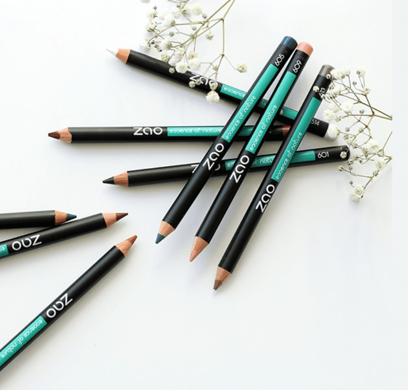 Zao Makeup Multipurpose Pencils for Eyes, Brows & Lips, Orange Brown 608