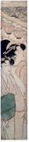 2 Courtesans Pillar Print by Utamaro 
