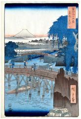 36 Views of Mount Fuji Ichikobu Bridge by Ando Hiroshige