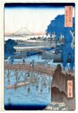 36 Views of Mount Fuji Ichikobu Bridge by Ando Hiroshige