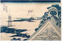 36 Views of Mt Fuji # 11 Temple at Asakusa by Hokusai