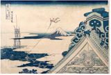 36 Views of Mt Fuji # 11 Temple at Asakusa by Hokusai