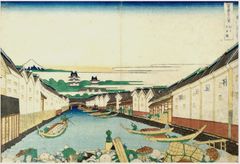 36 Views of Mt Fuji # 31 Nihonbashi by Hokusai