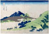 36 Views of Mt Fuji # 9 Inume Pass by Hokusai Blue Outline