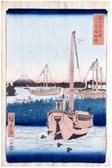 36 Views of Mt Fuji Off Tsukuda Island by Ando Hiroshige