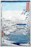 36 Views of Mt Fuji Riverbank at Sukiya by Ando Hiroshige