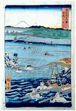 36 Views of Mt Fuji The Oi River by Ando Hiroshige