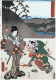 53 Station of the Tokaido # 12 Mishima by Ando Hiroshige and Utagawa Kunisada I