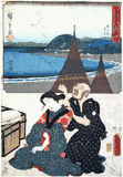 53 Station of the Tokaido # 18 Okitsu by Ando Hiroshige and Utagawa Kunisada