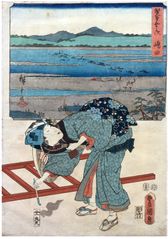 53 Station of the Tokaido # 24 Shimada by Ando Hiroshige and Utagawa Kunisada