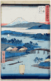 53 Station of the Tokaido # 3 Tate-e by Ando Hiroshige