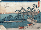 53 Stations of the Tokaido # 9 'Kichizo' by Ando Hiroshige