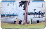 53 Stations of the Tokaido Hoeido #30 by Ando Hiroshige