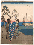 53 Stations of the Tokaido 'Jimbutsu' #44 by Ando Hiroshige