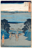 53 Stations of the Tokaido 'Tate-e' # 25 by Ando Hiroshige 