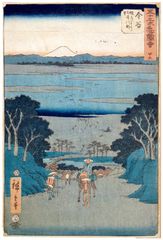 53 Stations of the Tokaido 'Tate-e' # 25 by Ando Hiroshige 