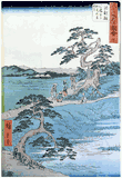 53 Stations of the Tokaido 'Tate-e' #40 by Ando Hiroshige