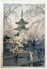 A glimpse of Ueno Park by Hiroshi Yoshida 