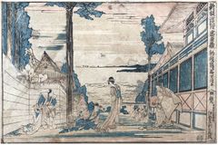 Act 1: The Tsurugaoka Shrine by Hokusai