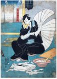 Actor Ichikawa Ebizo as Tamiya Iemon by Utagawa Kunisada