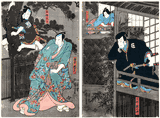 Actors in Kabuki Play by Utagawa Kuniyoshi
